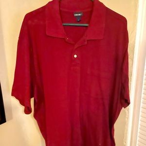 Dark red polo size xl no rips smoke free